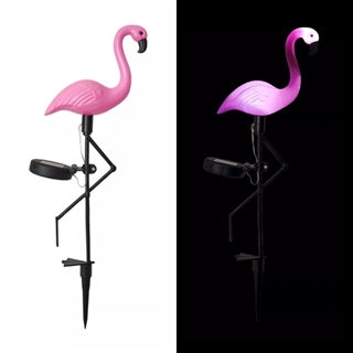 Solar flamingo lampe på spyd